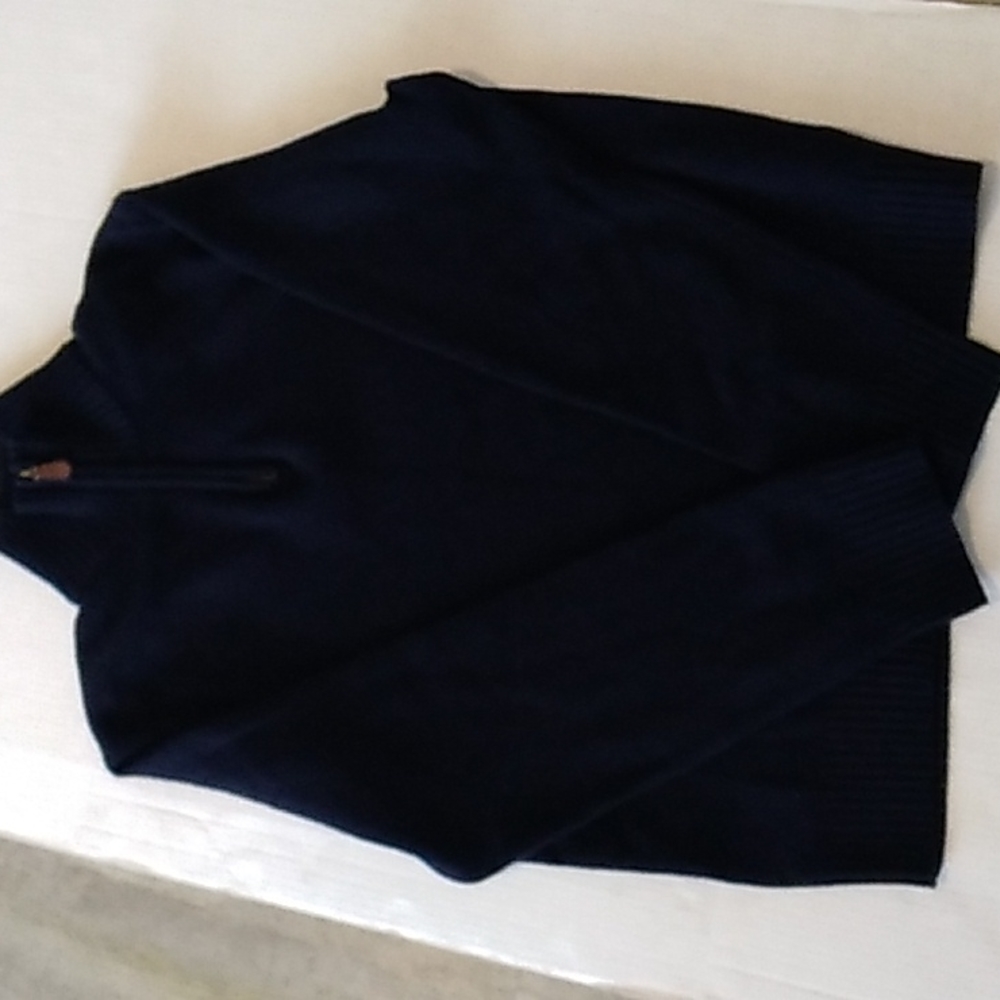 J Crew men's blue lamb's wool sweater size Medium - Picture 4 of 7